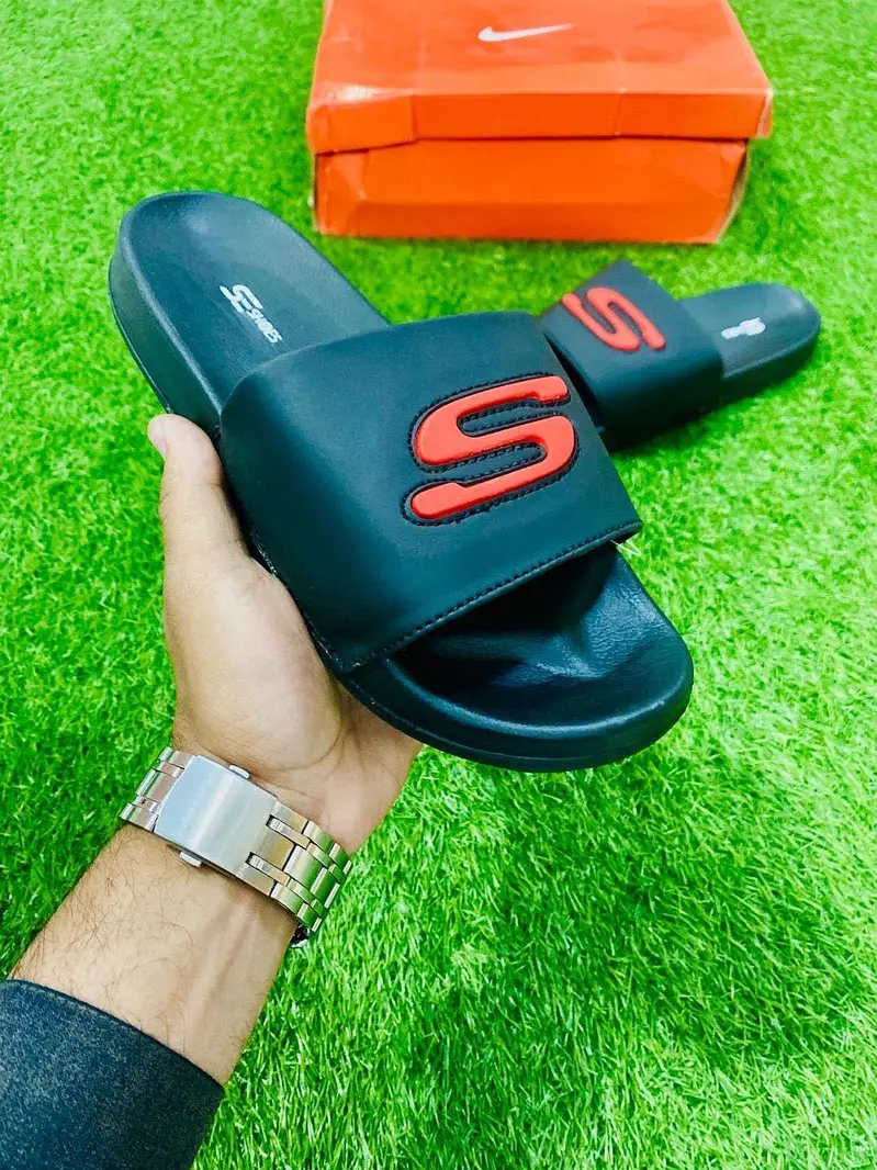 Men's blue Rubber slide slippers Best Quality