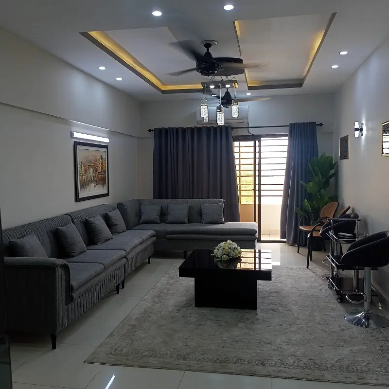 Elegant 3 Bed DD Flat For Rent Saima Jinnah Avenue Generous 2200 Sq. Ft