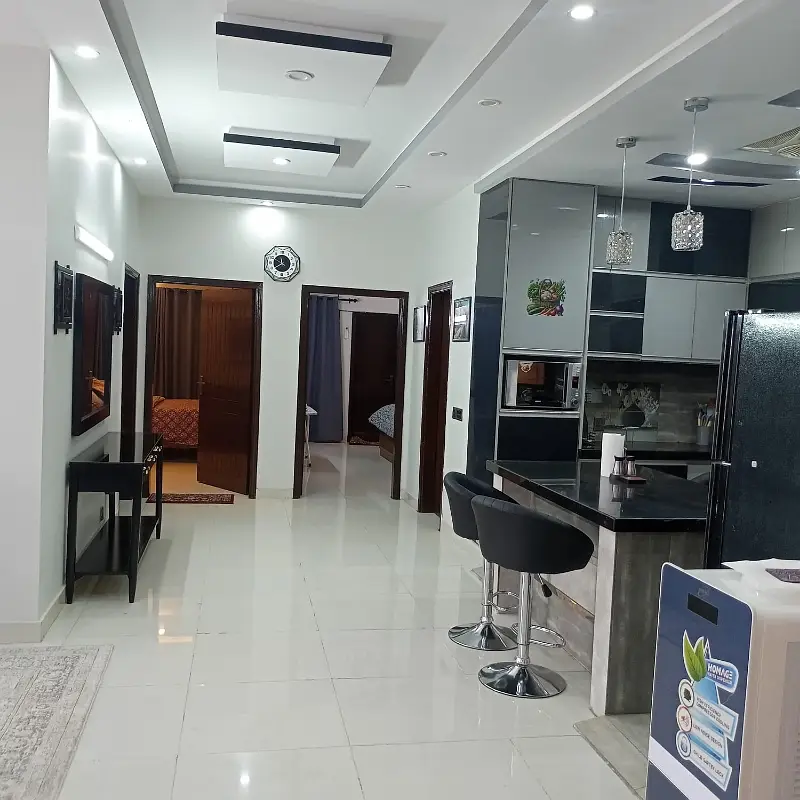Elegant 3 Bed DD Flat For Rent Saima Jinnah Avenue Generous 2200 Sq. Ft