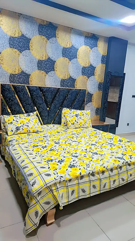 Par Day and short Time full furnish one BeD Room ment Available for rent Bahria Town Phase 6 family apartment