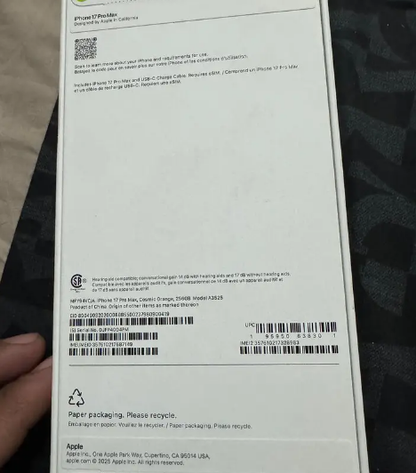 Apple iPhone 17 Pro Max Sealed Pack | 256GB Titanium Body