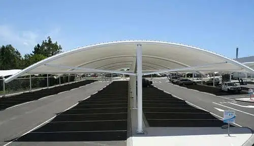 Car parking structure / Fiber shade / Tensile fabric shed / Dome shed