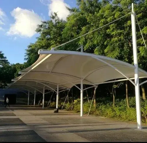 Car parking structure / Fiber shade / Tensile fabric shed / Dome shed