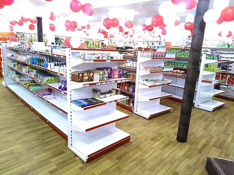 Super store racks/ wall rack/ Gondola Rack/ Cash Counter/ Trolleys