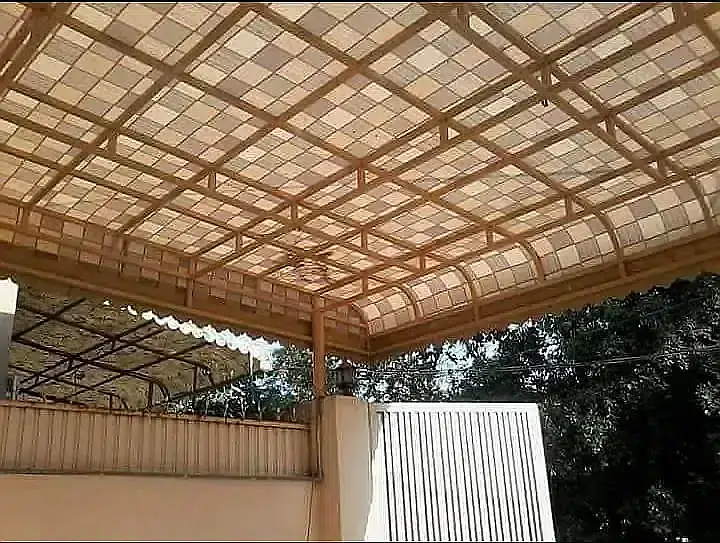 fiber sheet works/fiber glass sheds/car parking shed/Fiberglass conopy