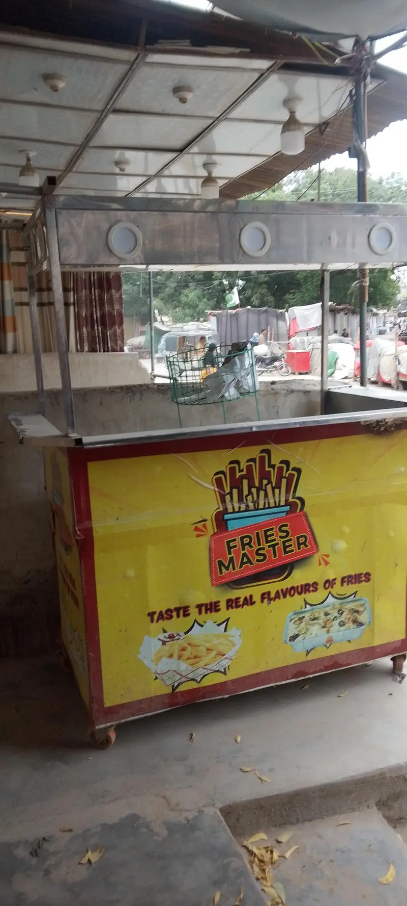 french fries counter and chicken soup conter