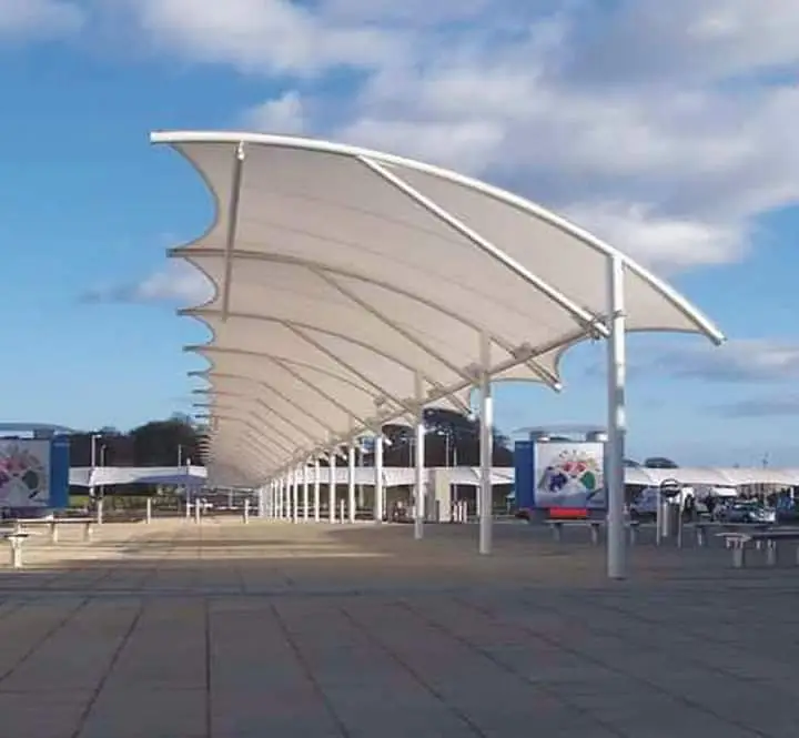 Tensile Car parking shade - Pvc shade - Folding shade - Cafe roofs