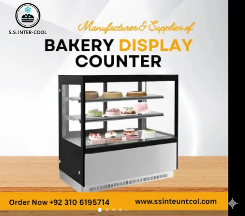 New Design Cake Display Showcase | Modern Pastry Counter Manufacturer
