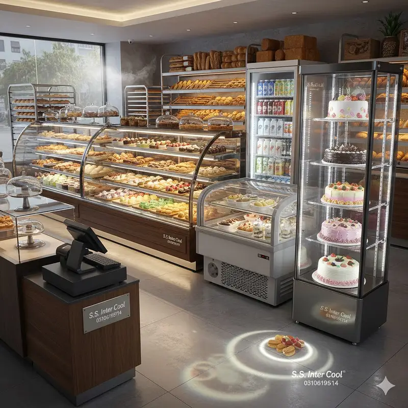 New Design Cake Display Showcase | Modern Pastry Counter Manufacturer