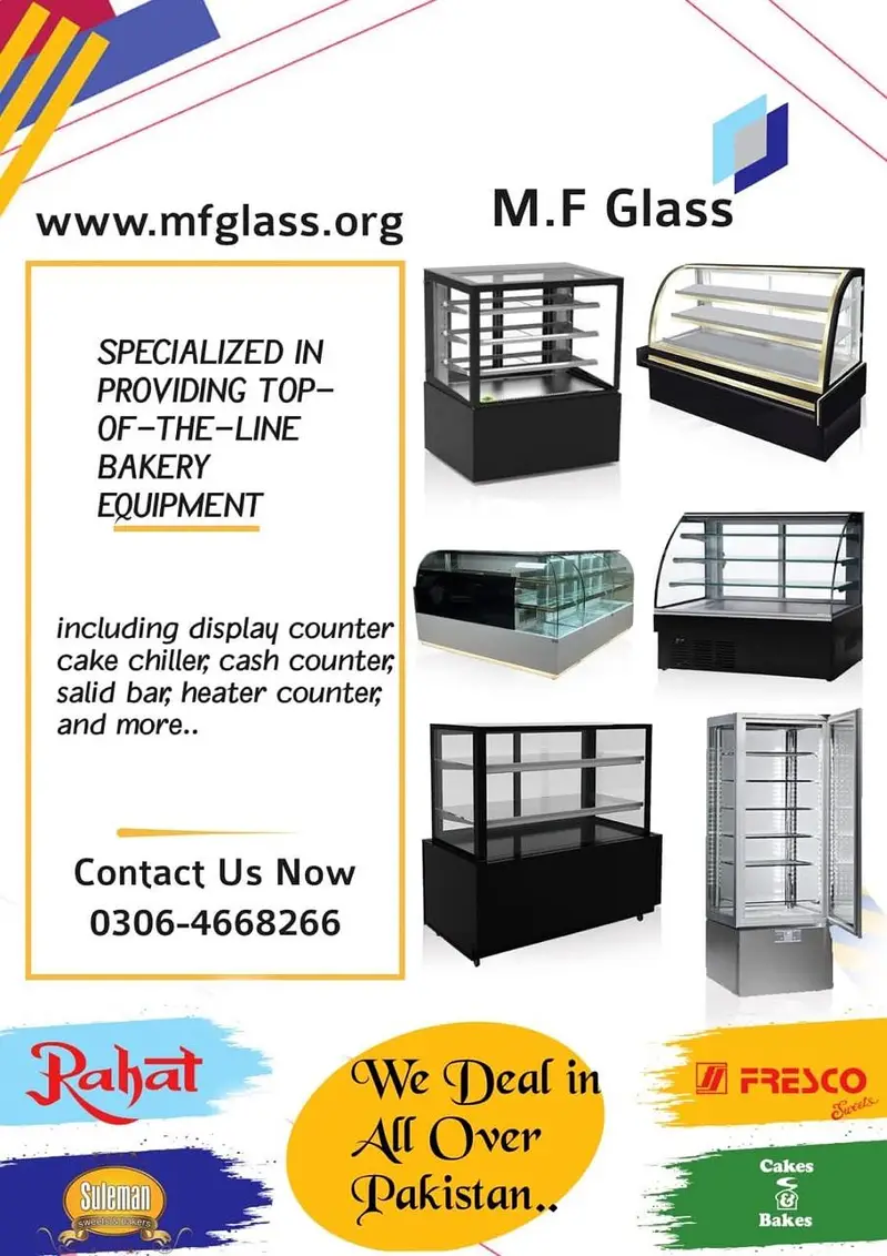 cake counters , Bakery chillers , Counters in Lahore