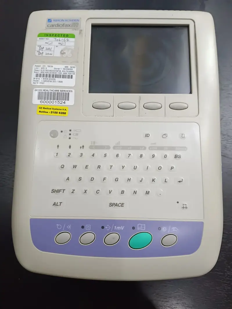 ECG, CTG, EEG machines, Syring, Infusion Pump, fetal doppler sonicaid