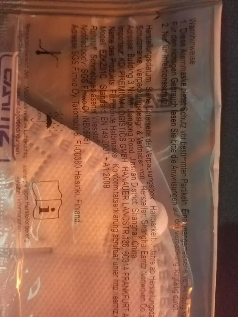 kn 95 mask FFp2 (Finland)