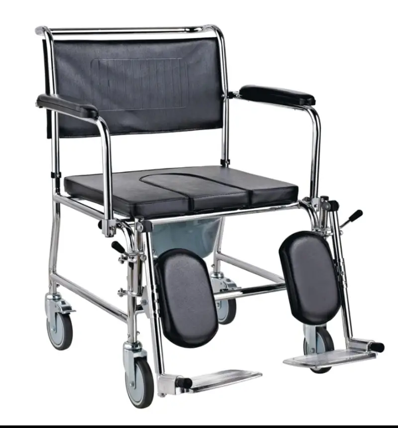 Walker With Wheels – Commode / Shower chair For Home & Patient Use
