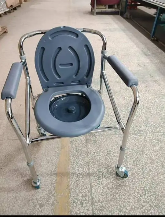 Walker With Wheels – Commode / Shower chair For Home & Patient Use