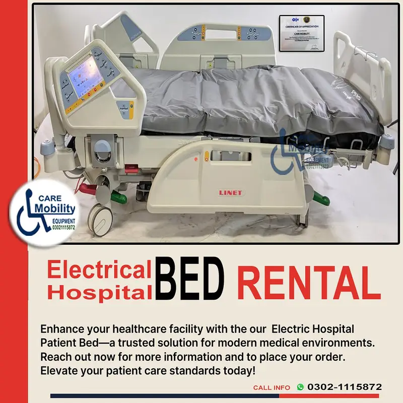 USA Electric Bed ON Rent Hospital Bed Patient Bed Medical Bed for RENT F-10, Islamabad
