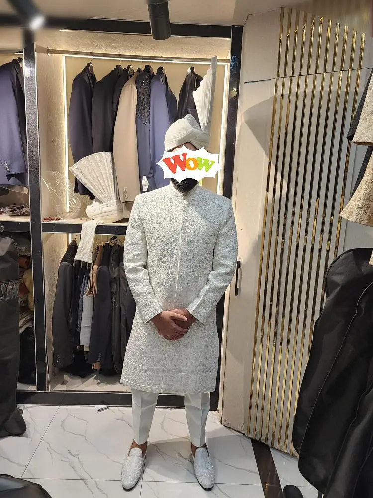 Dhulha Dress / groom sherwani with turban / groom wedding sherwani