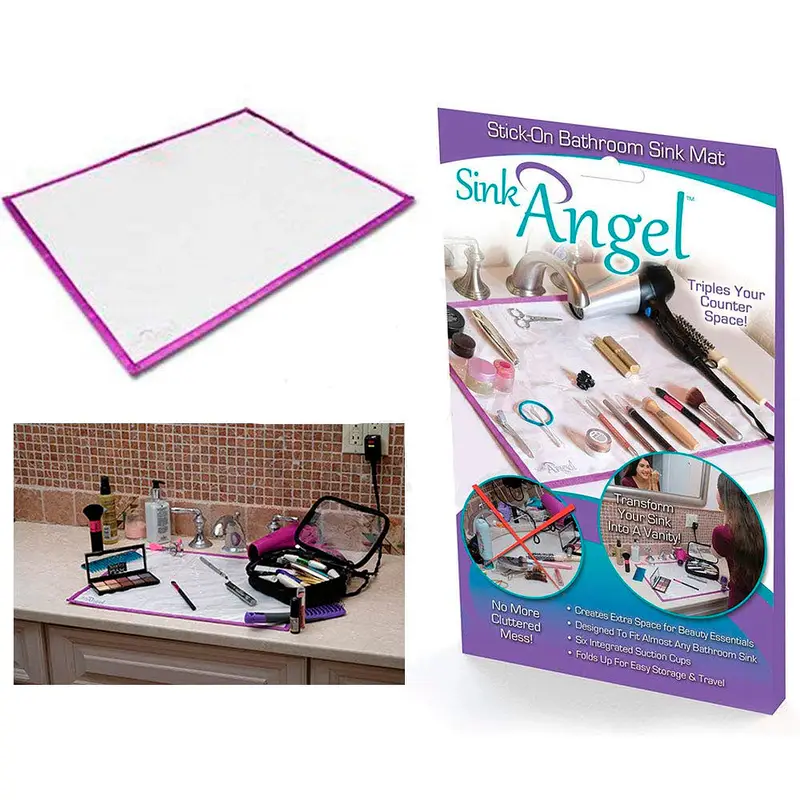 Sink Angel Stick-On Bathroom Sink Mat