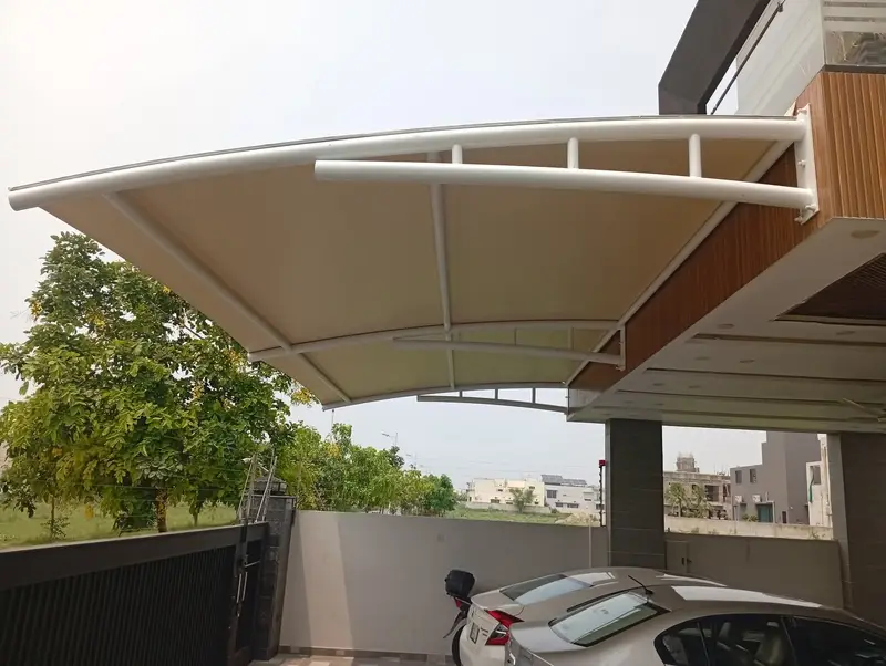 Wall mounted garage shade | Car Porch shed | Canopy | Pvc tensile