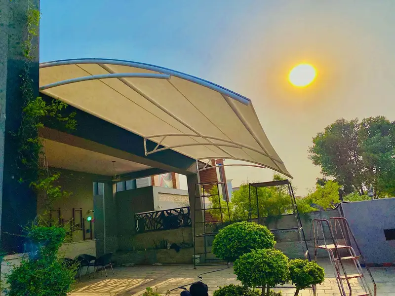 Wall mounted garage shade | Car Porch shed | Canopy | Pvc tensile