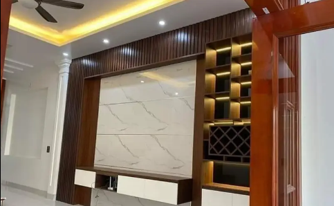 Media Wall/ Wooden Media Wall/ Media Wall Design/ Interior Media Wall