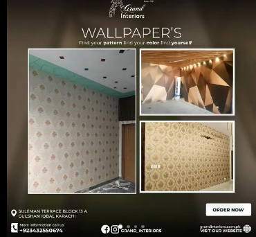 Wallpapers wall morals wall panels wall design by Grand interiors