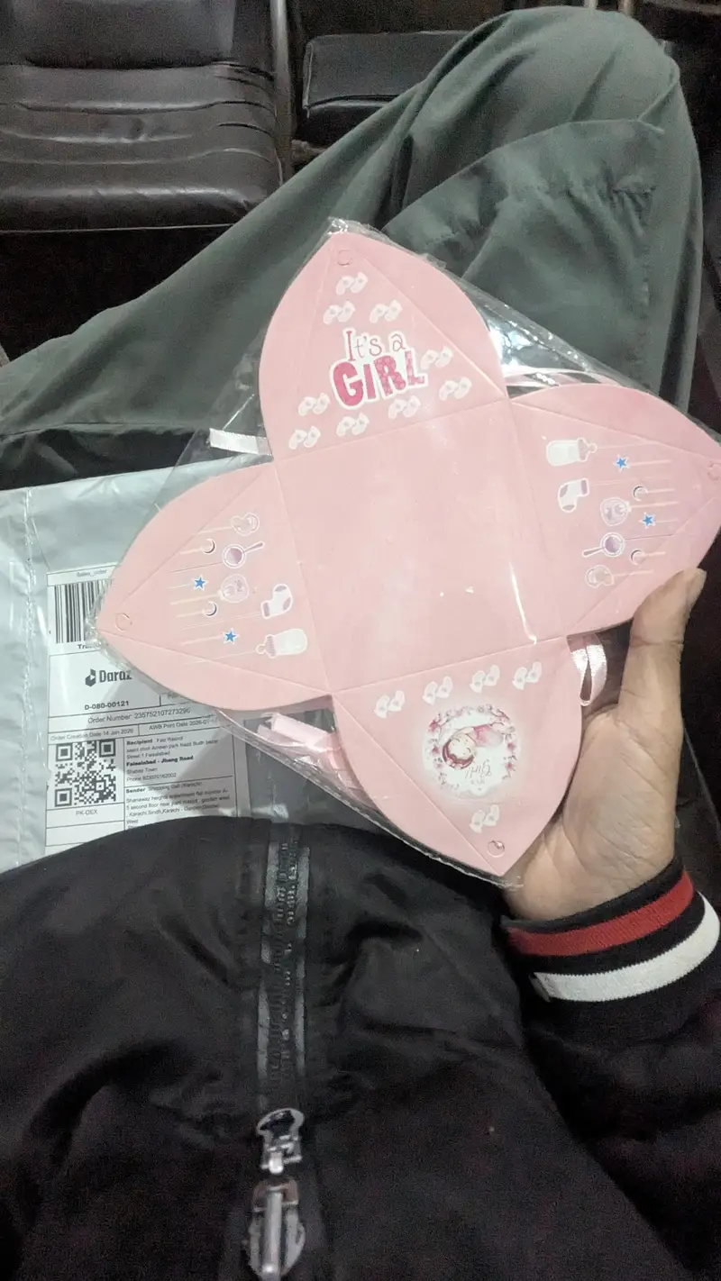 baby girl announcement boxes