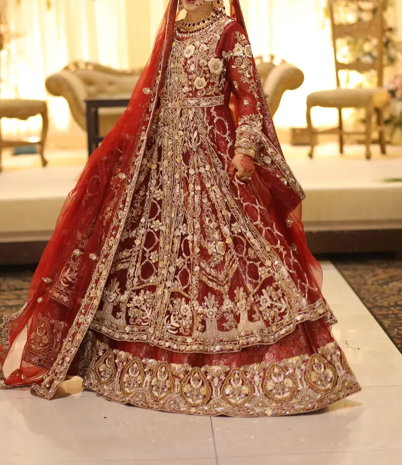 Heavy Red Bridal Lehenga | Full Hand Embroidery | Wedding Wear