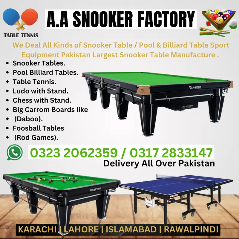 Snooker Table New & Used Available | Snooker Carpet Fittng/Rasson/Cue