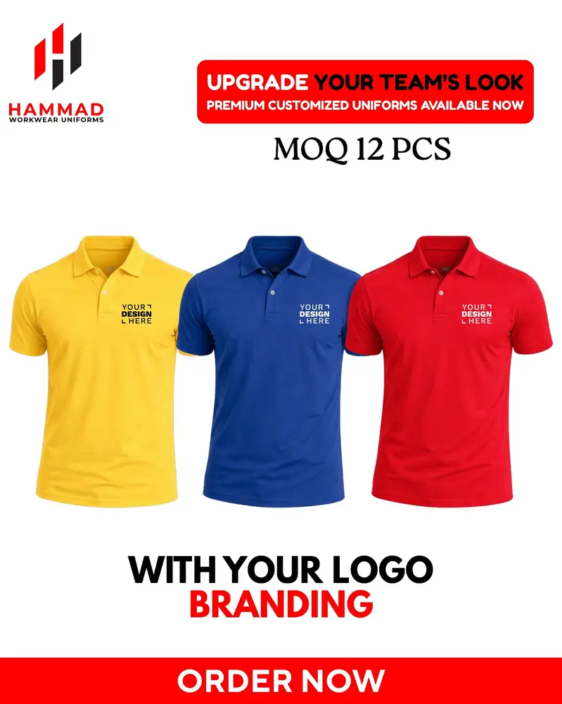 Customized Polo T-Shirt Uniform with Logo | Staff Wear uniform