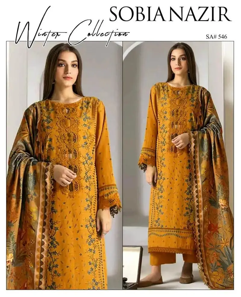 women's unstitched embroidered Suit