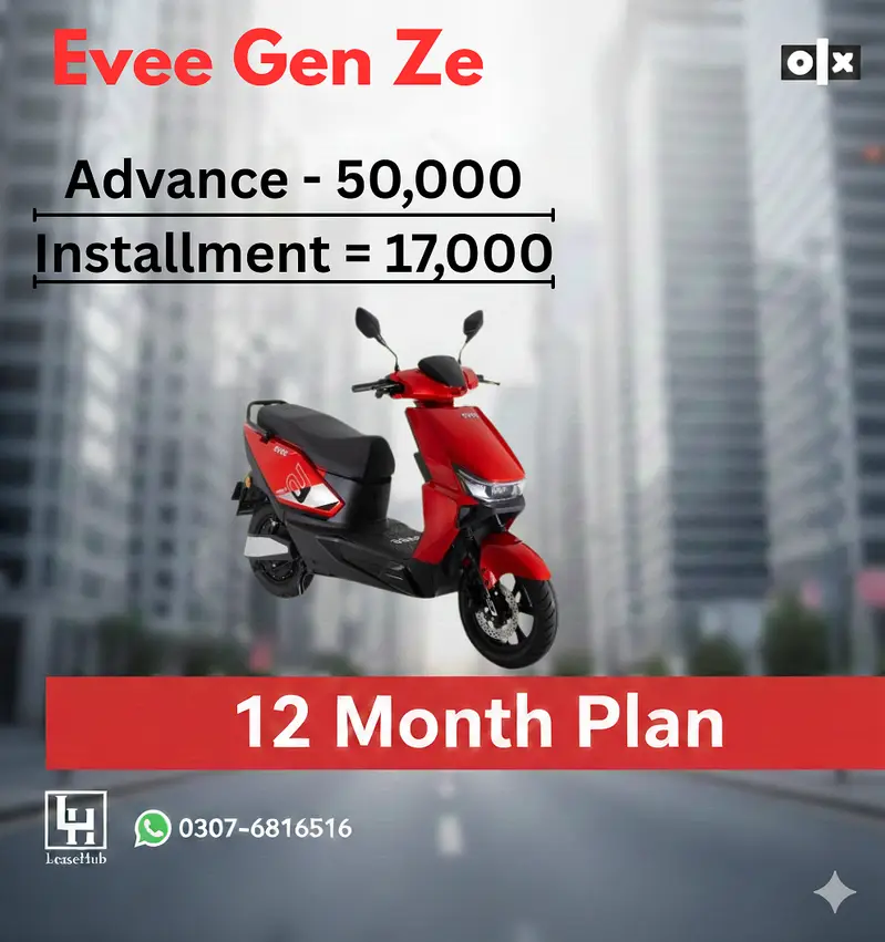 Evee gen ze Electric Scooty on Easy Installment only Lahore