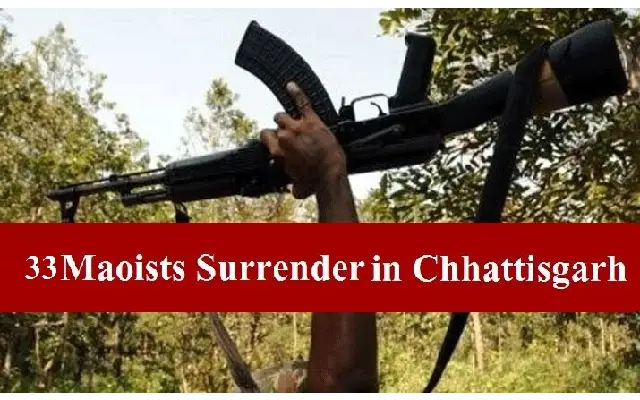 33 Maoists Surrender In Chhattisgarh's Bijapur District