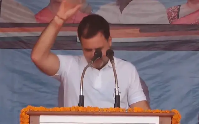 Rahul Gandhi Water Pouring Moment
