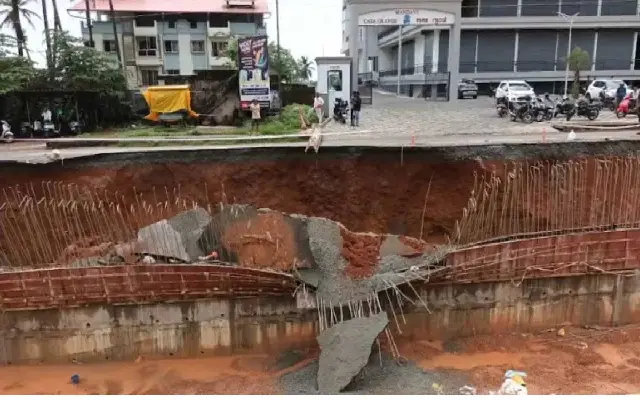 Udupi 'waterfall' Emerges In Santhekatte Underpass Construction Site, Picture Goes Viral
