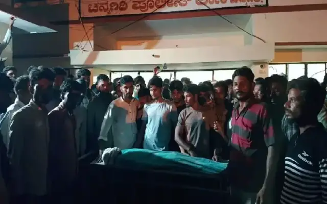 Violent Unrest Erupts In Channagiri Over Alleged Custodial Death