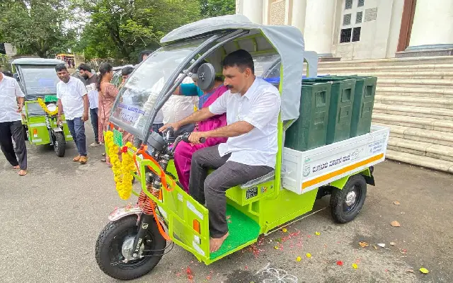 Mangaluru City Corporation Introduces Electric Auto Rickshaws For Garbage Collection