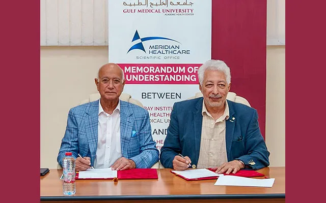 Professor Hosaam Hamdy With The Meridien Team Mou Signing