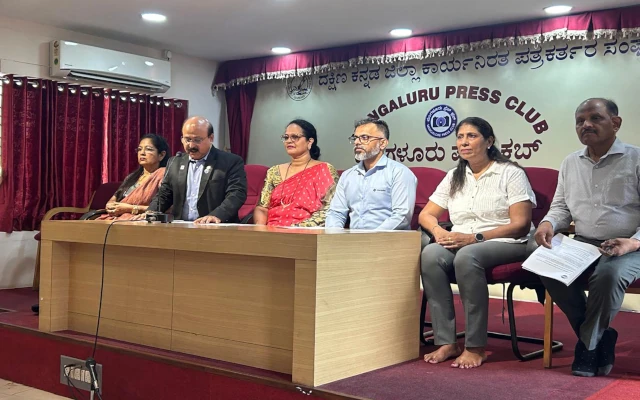 Crescendo Press Conf addressed by M. N. Pai, District 121 Finance Manager