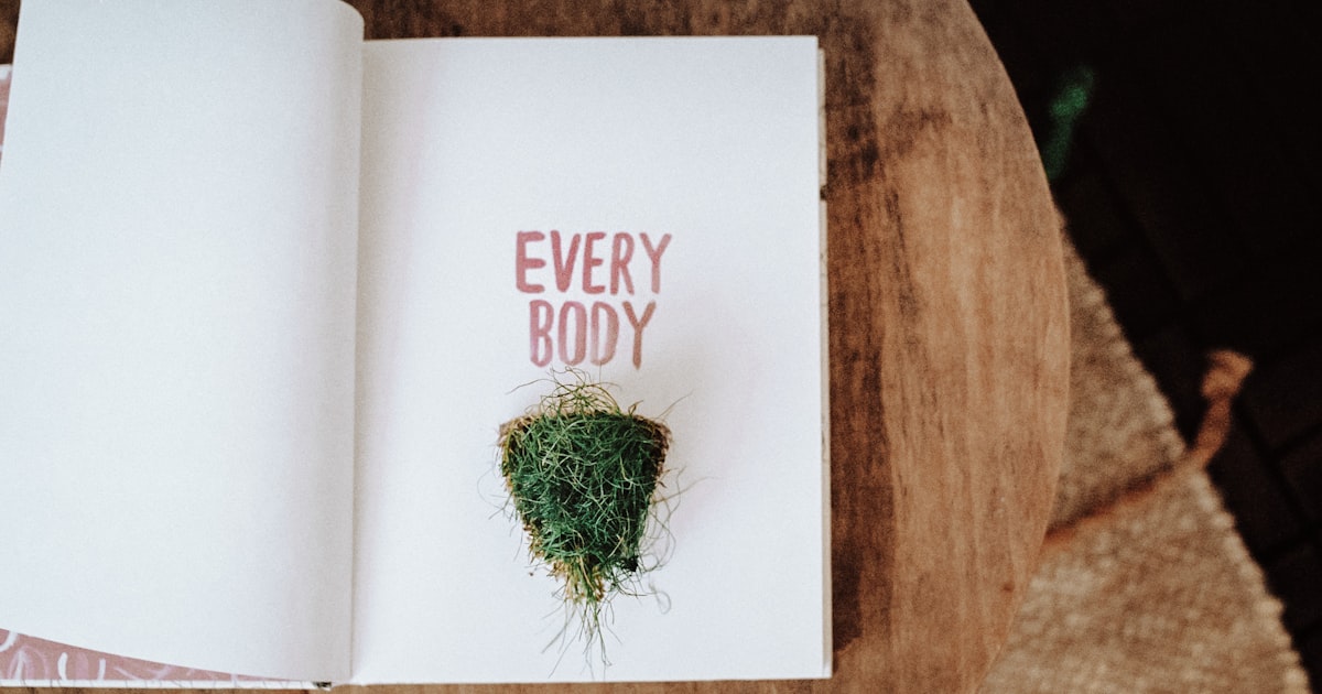 a book with a plant in it