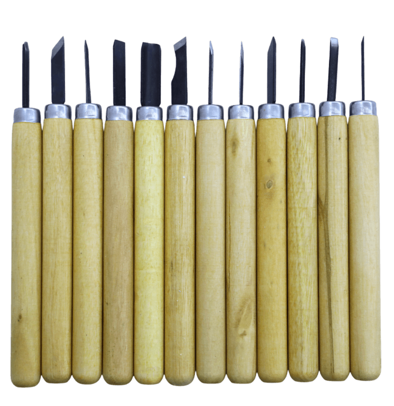 چەقۆ بۆ هەڵکەندنی نەخش 12 دانەیی