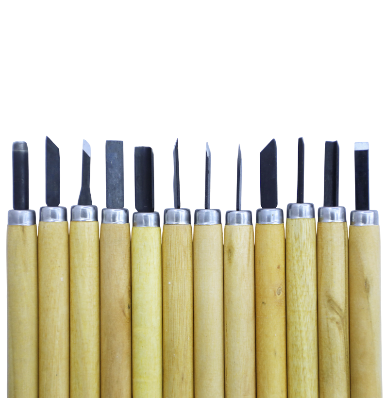 چەقۆ بۆ هەڵکەندنی نەخش 12 دانەیی