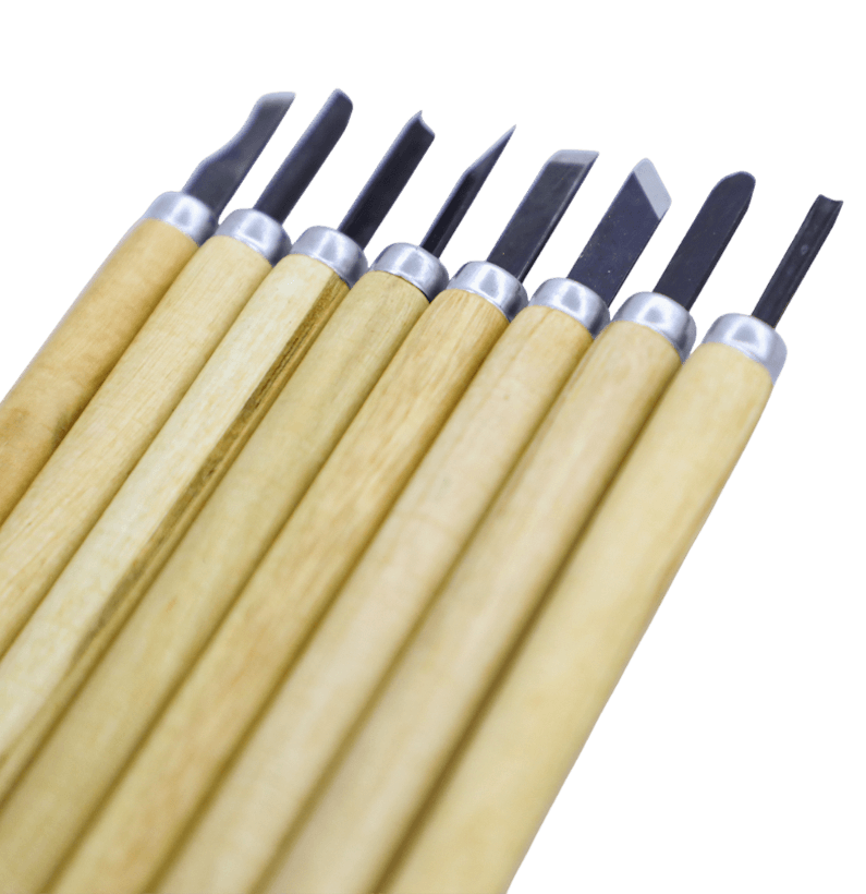 چەقۆ بۆ هەڵکەندنی نەخش-٨دانەیی