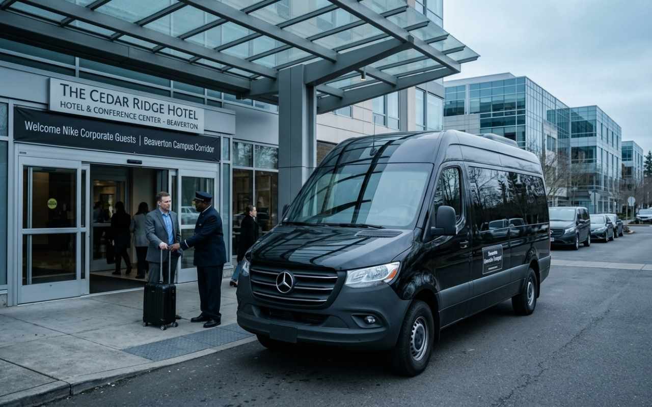 Shuttle pickup in Beaverton