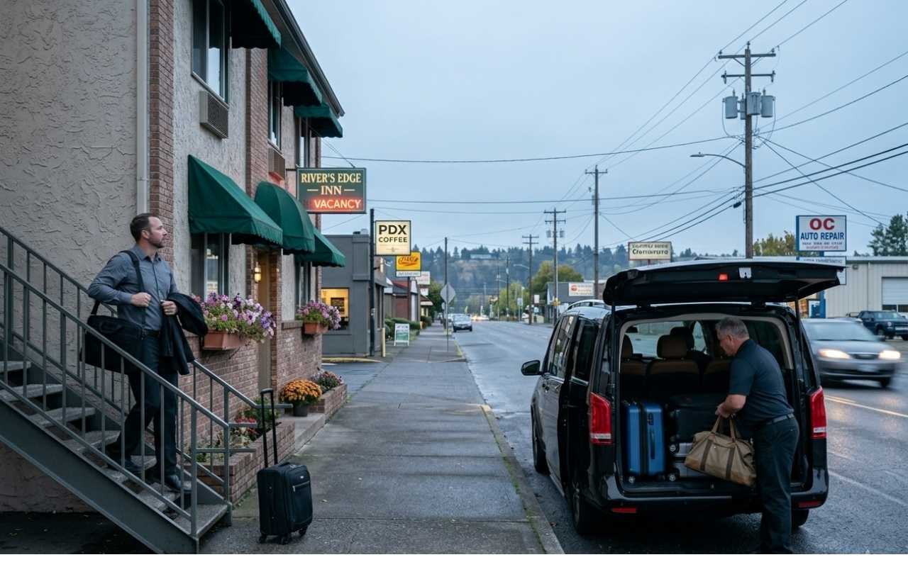 Shuttle pickup in Oregon City
