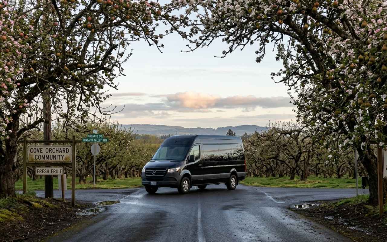 PDX Airport Shuttle from Cove Orchard, Oregon – Atlas Shuttle