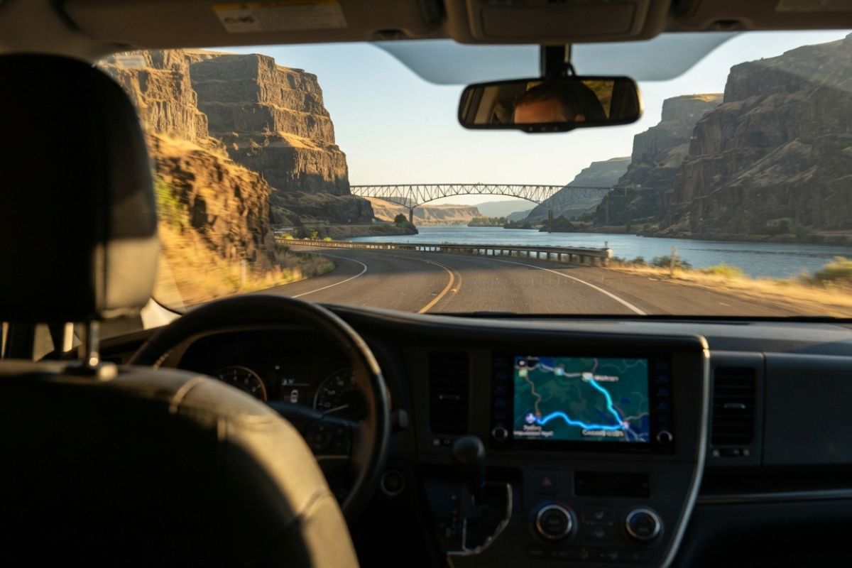 Route from Wishram to PDX