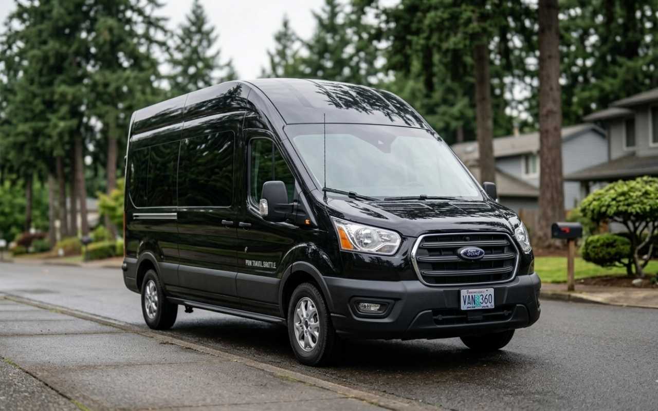 Airport shuttle vehicle in Vancouver