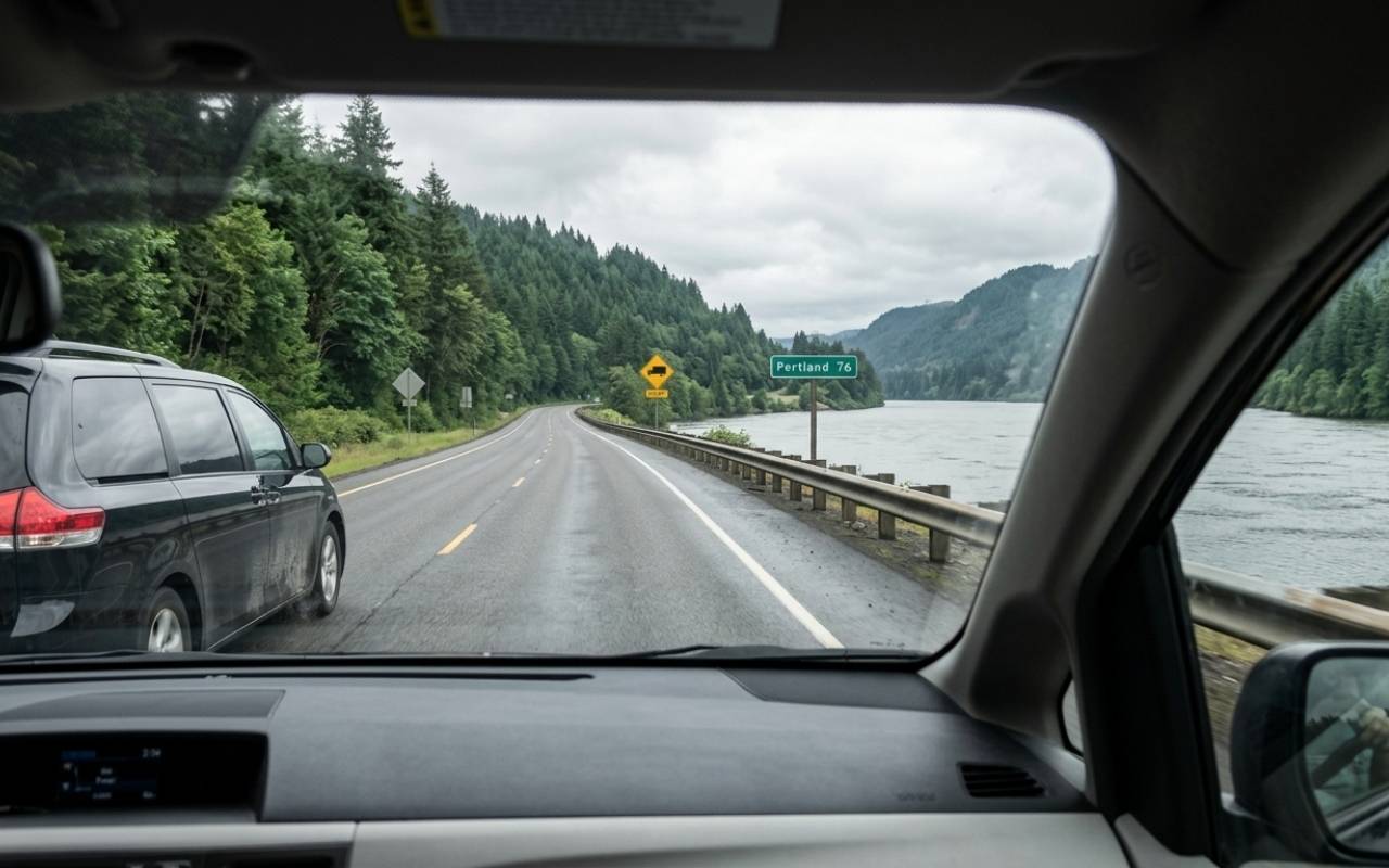 Route from Cathlamet to PDX