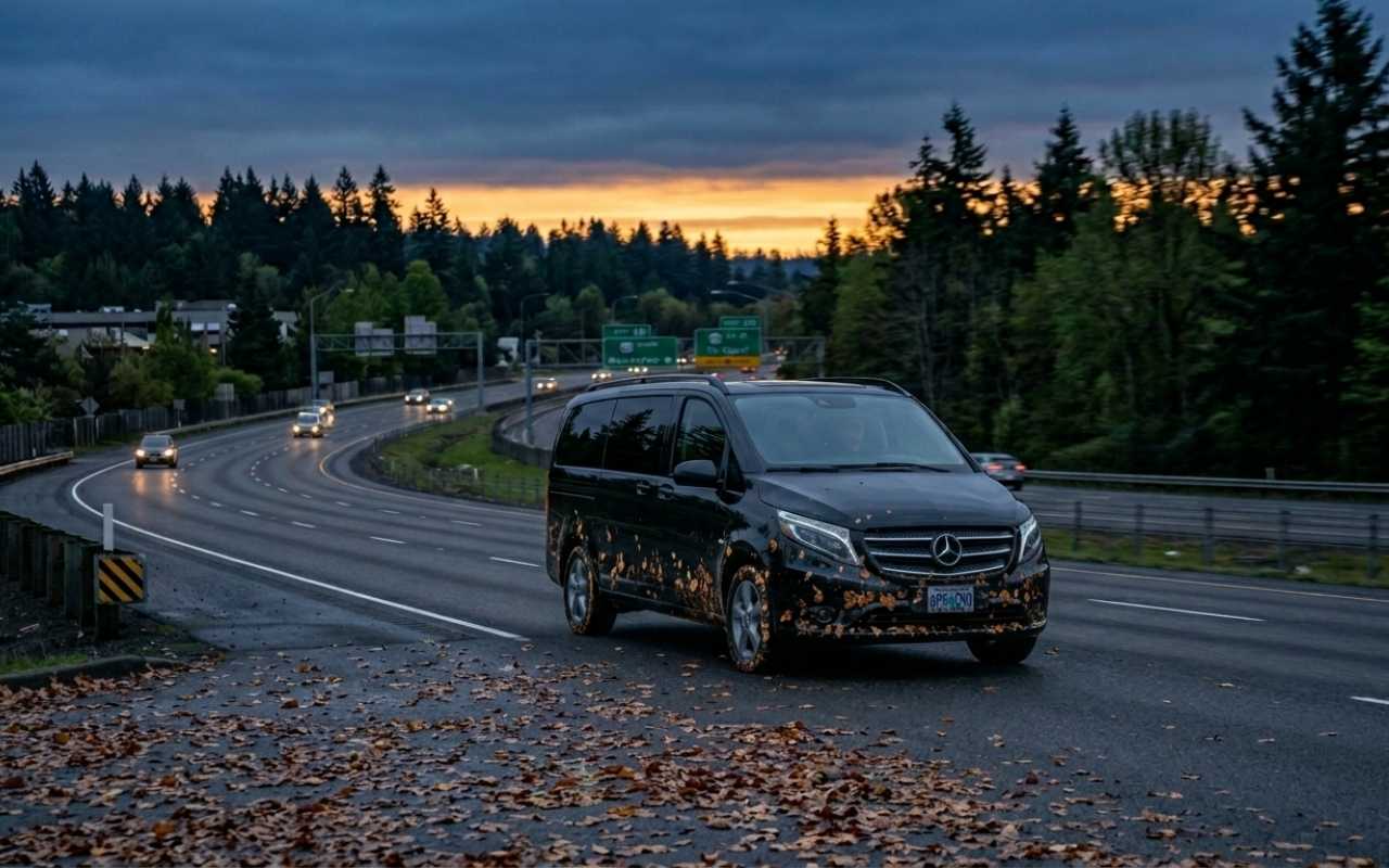 Airport shuttle vehicle in Beaverton