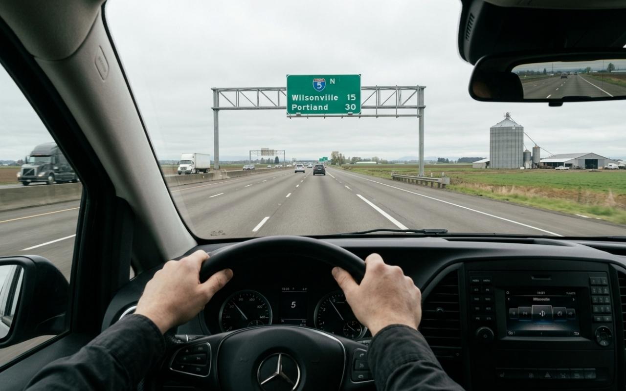 Route from Aurora to PDX